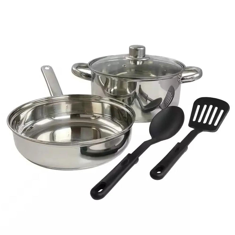 5-Piece Stainless Steel Cookware Set with 4-Qt. Dutch Oven Saucepan and Spatula by HomePacific