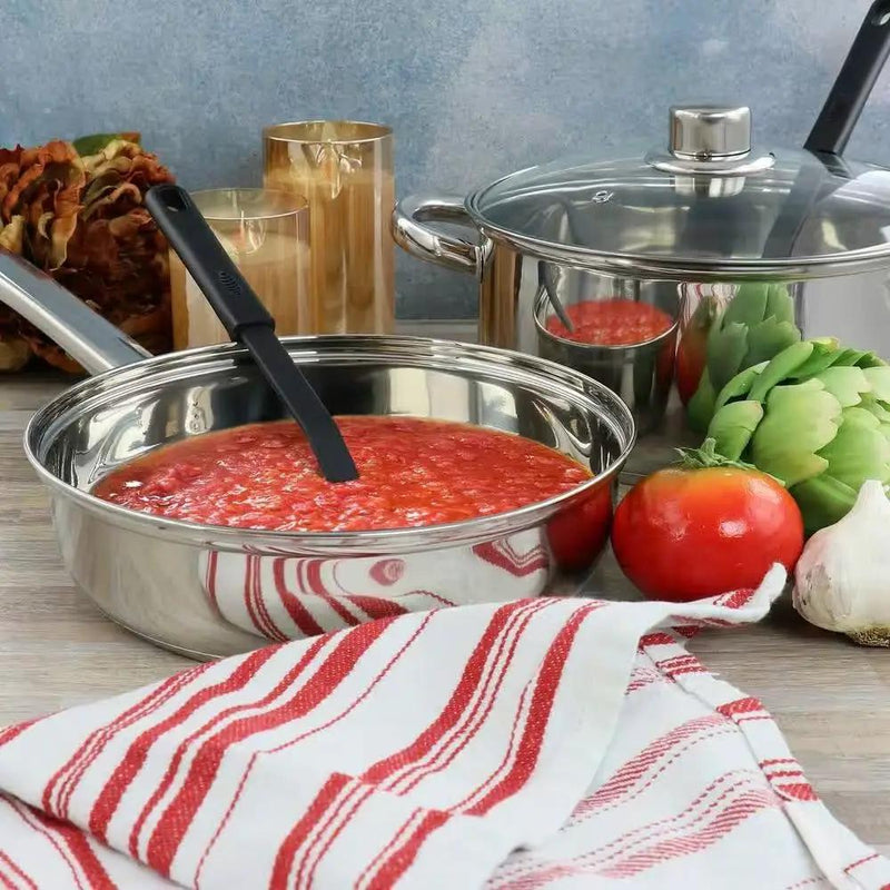 5-Piece Stainless Steel Cookware Set with 4-Qt. Dutch Oven Saucepan and Spatula by HomePacific