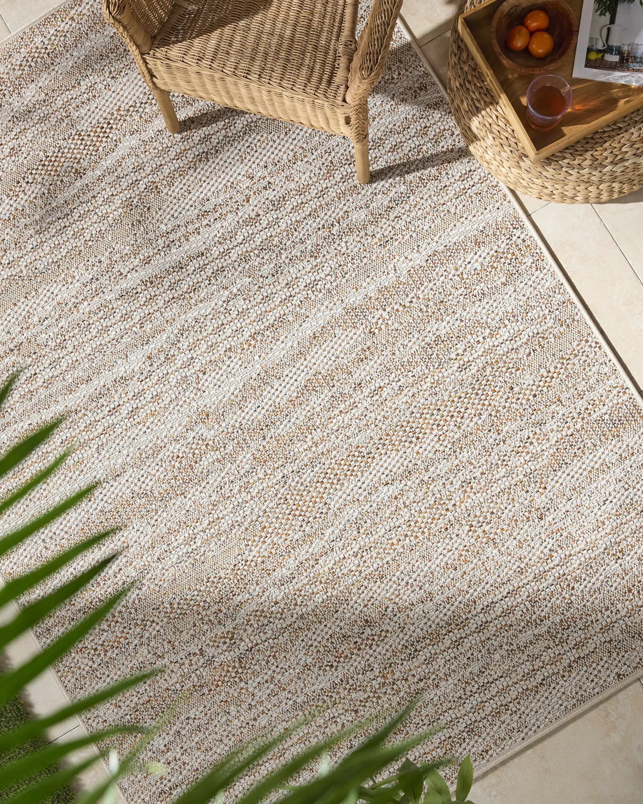 Alezae Beige Outdoor Area Rug by Boutique Rugs