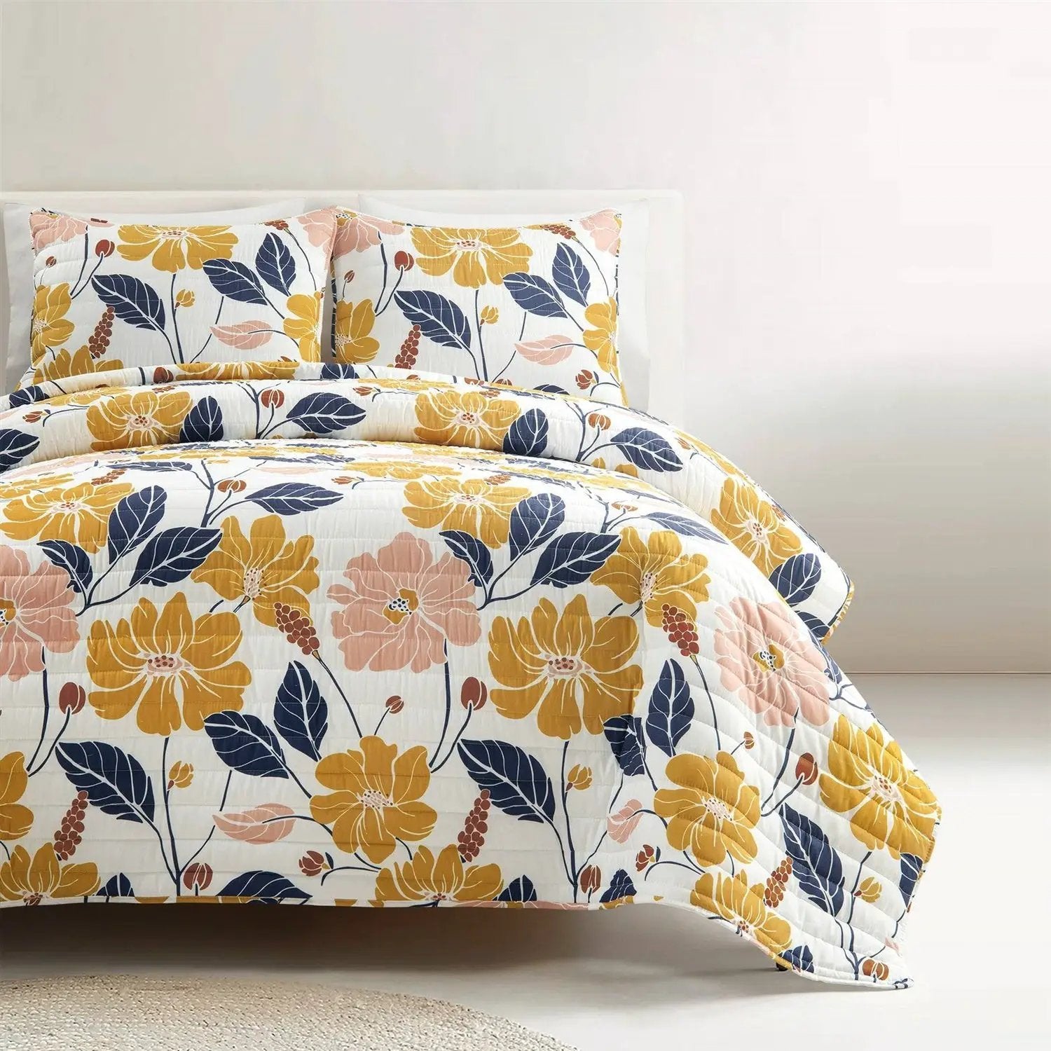 Full/Queen Aloha Hawaiian Floral Lightweight Quilt Set by HomePacific