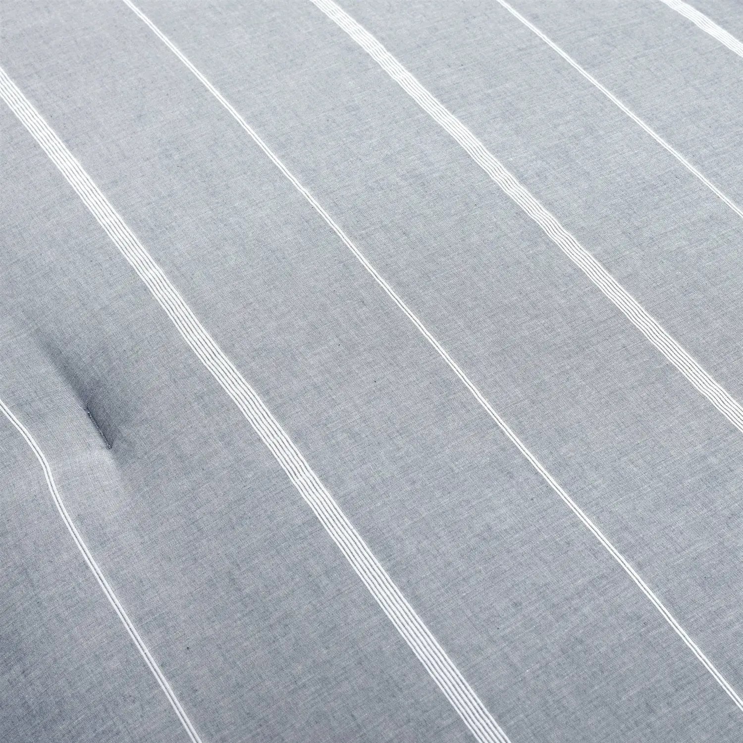 Full/Queen Blue Grey Off-White Stripe 3-Piece Lightweight Comforter Set by HomePacific
