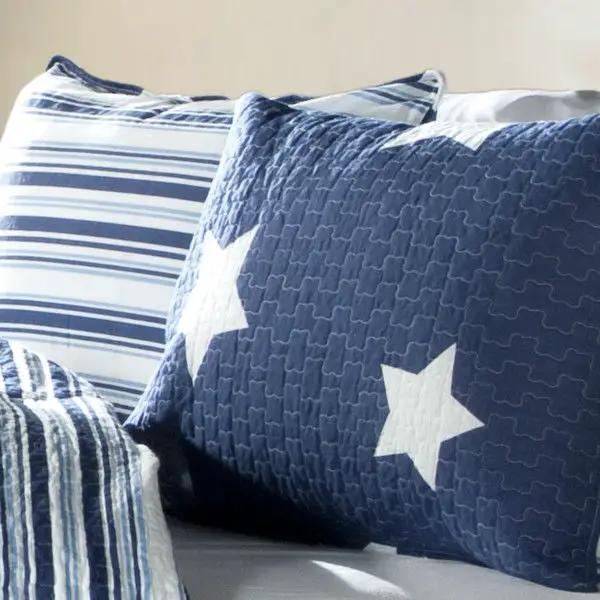 Full / Queen Navy Stars And Stripes At Night Quilt Coverlet Bedspread Set by HomePacific