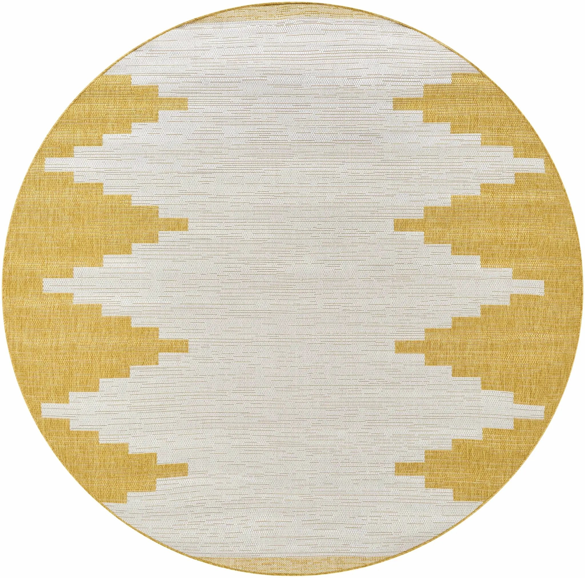 Djugun Yellow Outdoor Rug - Clearance by Boutique Rugs