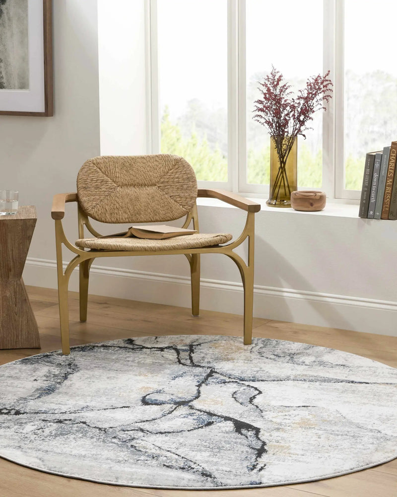 Fremantle Gray Marble Rug by Boutique Rugs