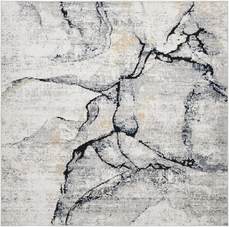 Fremantle Gray Marble Rug by Boutique Rugs