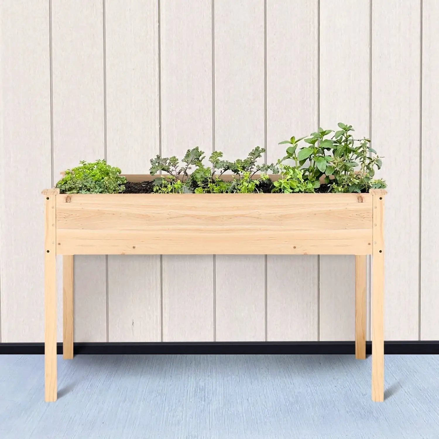 Outdoor Wood Raised Garden Bed Planter Box 46 x 22 x 30-inch High by HomePacific