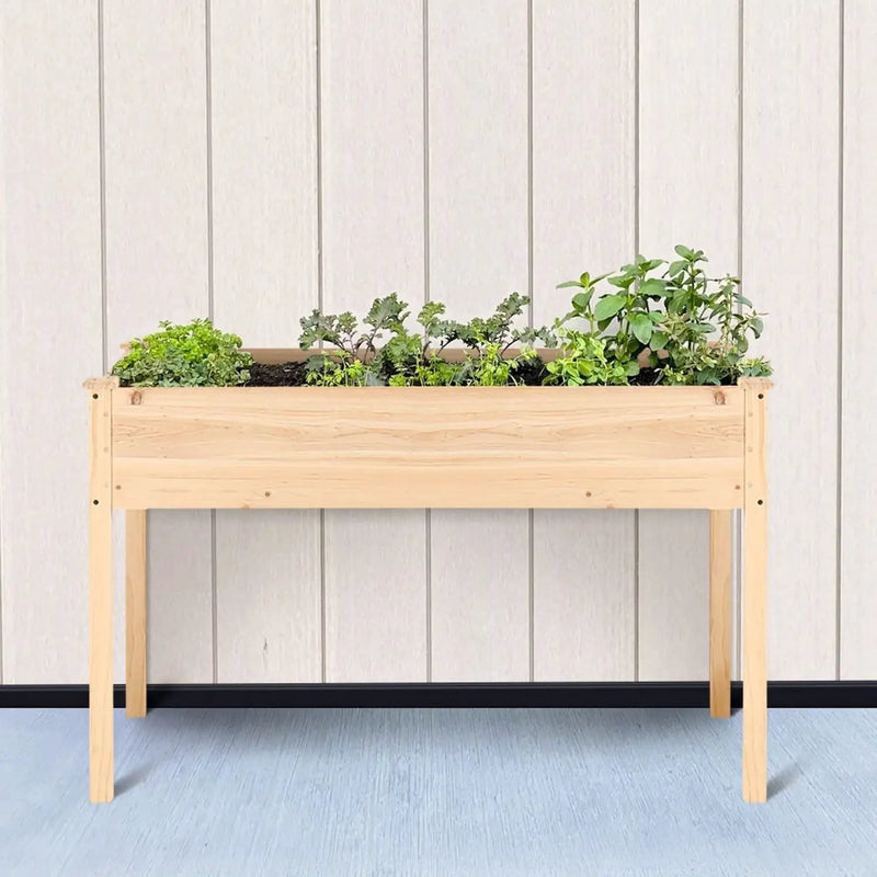 Outdoor Wood Raised Garden Bed Planter Box 46 x 22 x 30-inch High by HomePacific