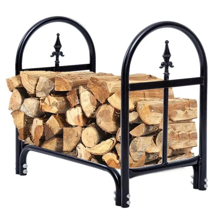 2 Ft. Small Indoor/Outdoor Heavy Duty Steel Firewood Storage Holder by HomePacific