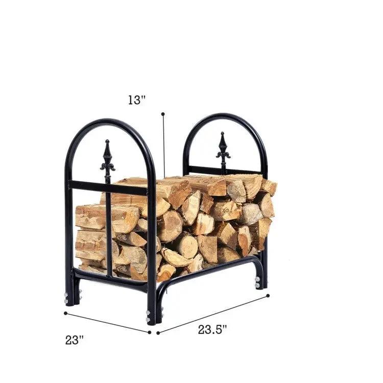 2 Ft. Small Indoor/Outdoor Heavy Duty Steel Firewood Storage Holder by HomePacific