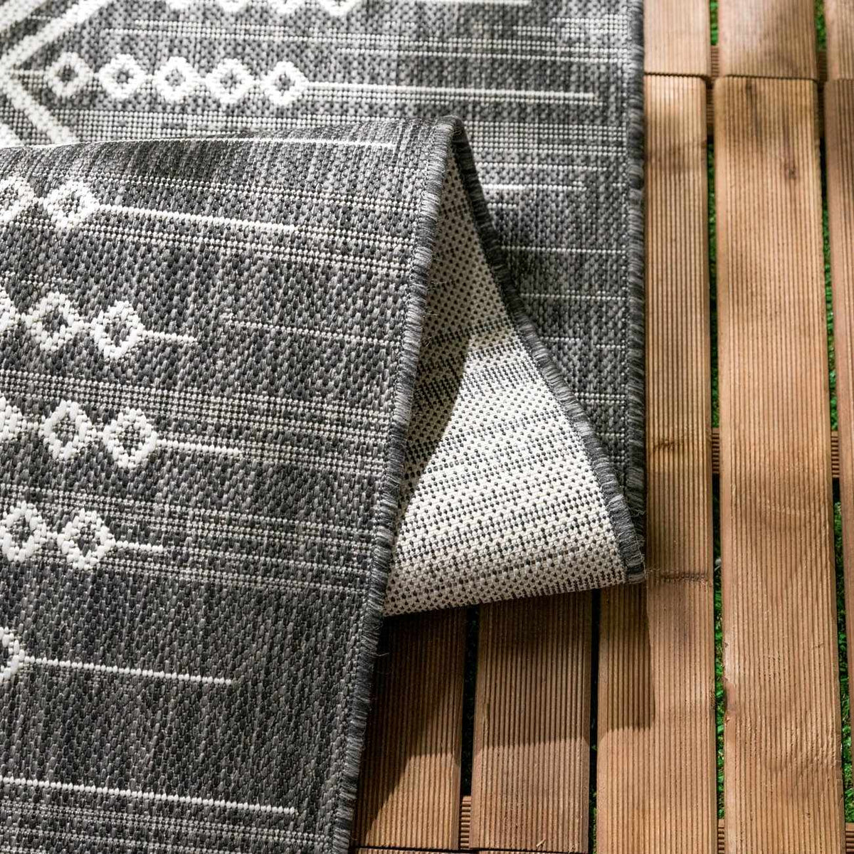 Frankville Black&White All Over Performance Outdoor Rug, photo 7 of 19