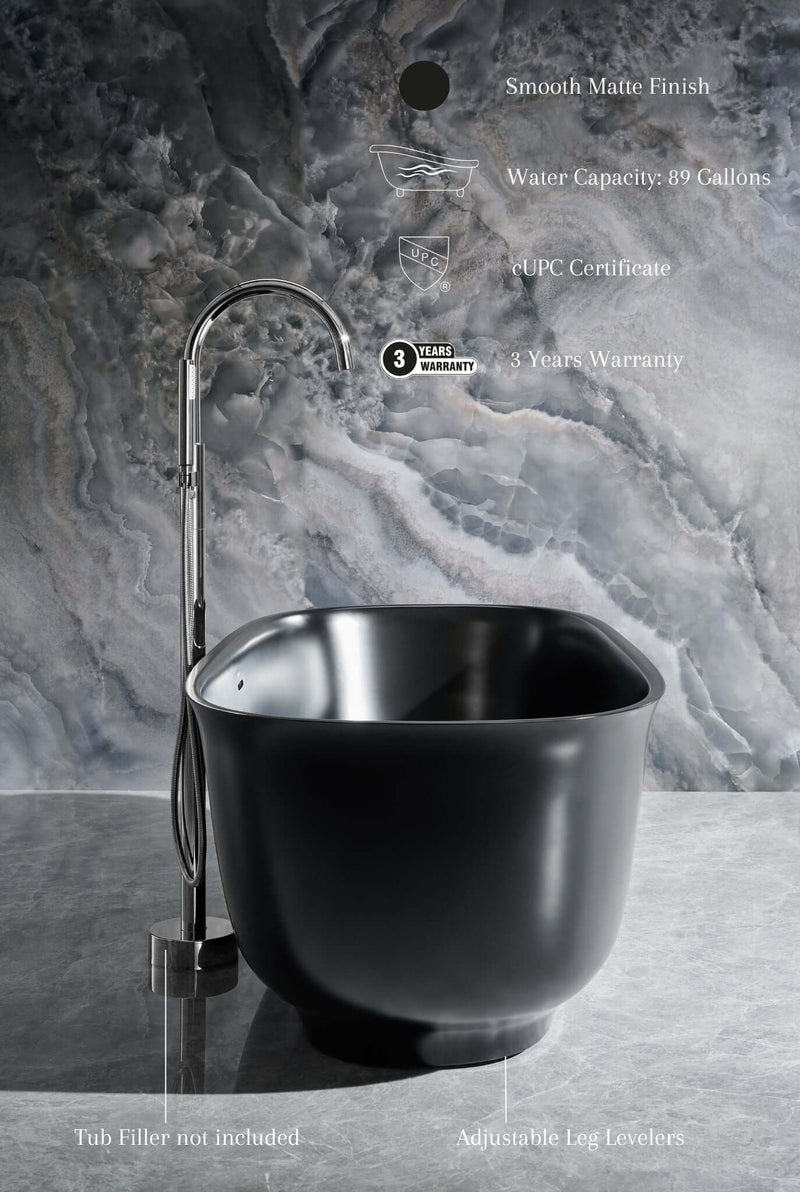 Fiore Freestanding Solid Surface Bathtub by Ancerre Designs