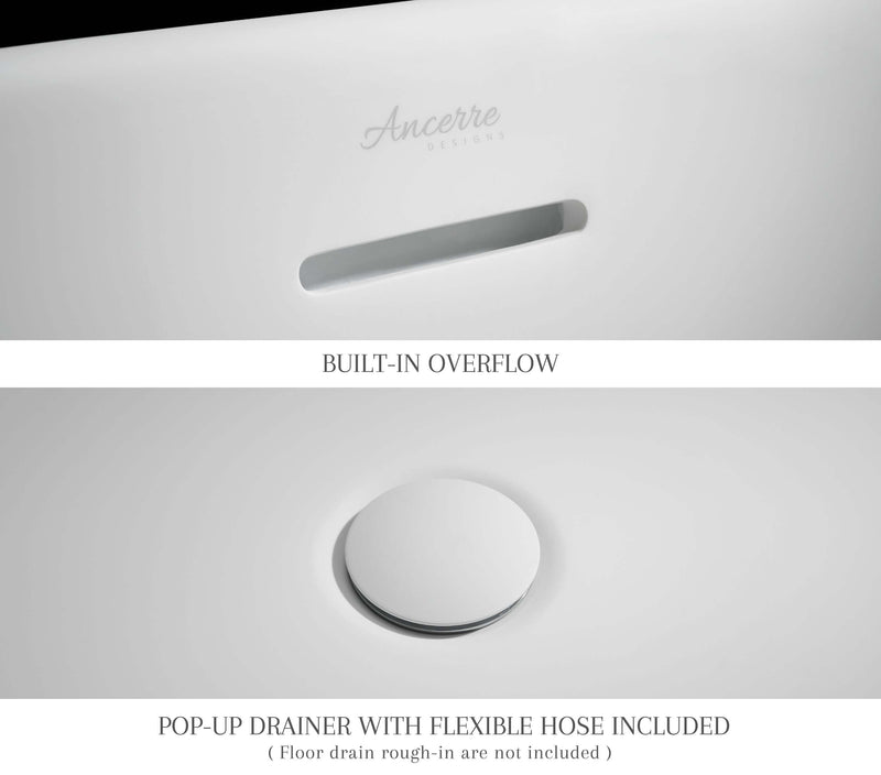 Fiore Freestanding Solid Surface Bathtub by Ancerre Designs