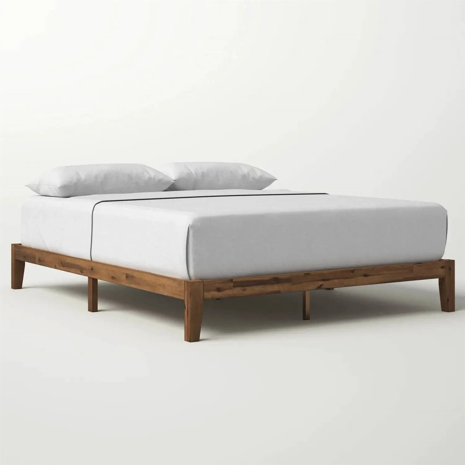 Full size Simple Modern Solid Wood Platform Bed Frame - 700 lb. Weight Capacity by HomePacific