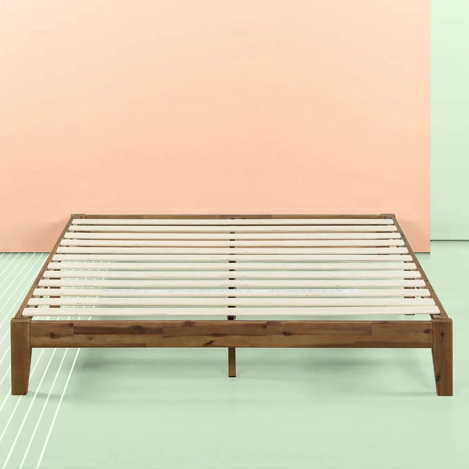 Full size Simple Modern Solid Wood Platform Bed Frame - 700 lb. Weight Capacity by HomePacific