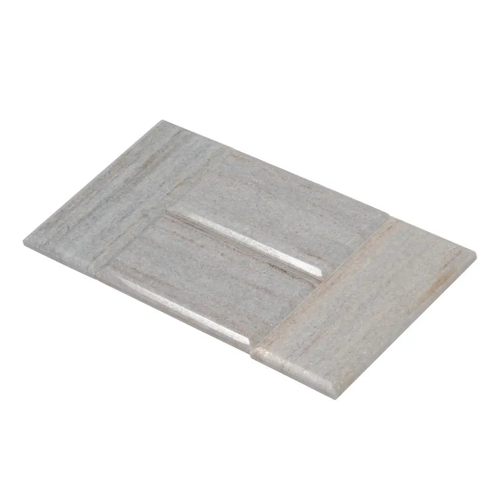 Wooden Beige 3x6 Polished Beveled Subway Crystal Sand Marble Tile (40 pack, 5 sq ft/case) by Apollo Tile