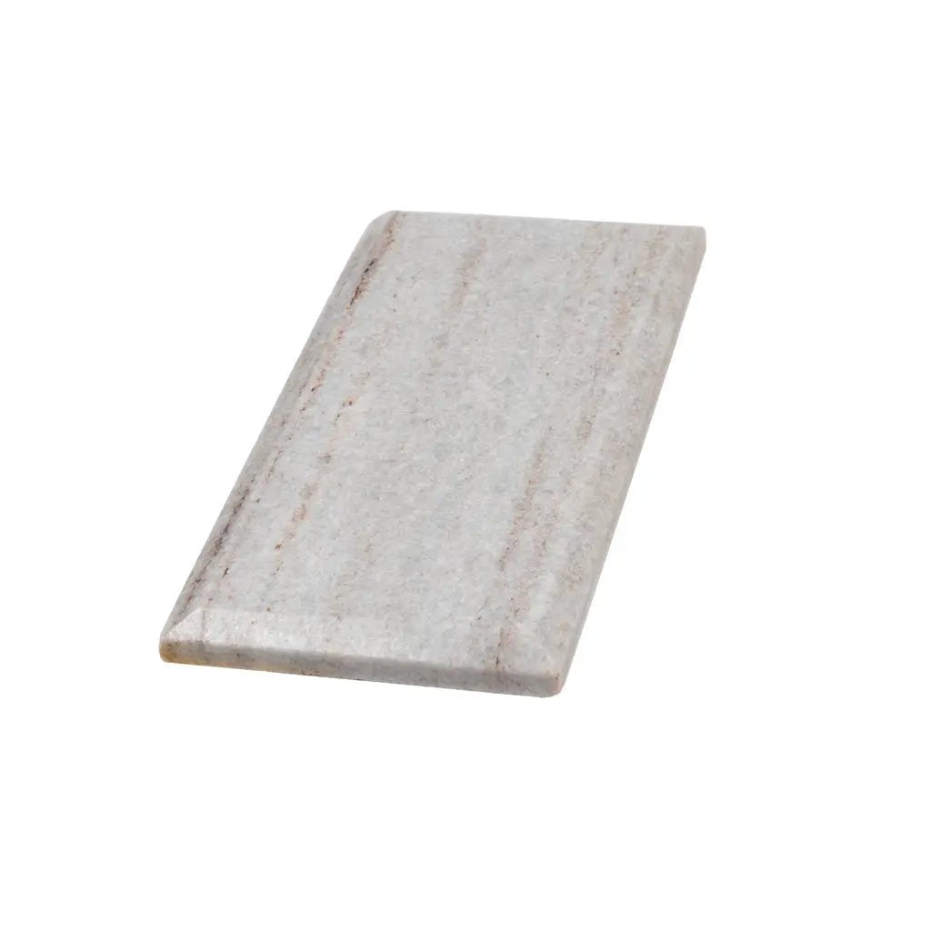 Wooden Beige 3x6 Polished Beveled Subway Crystal Sand Marble Tile (40 pack, 5 sq ft/case) by Apollo Tile