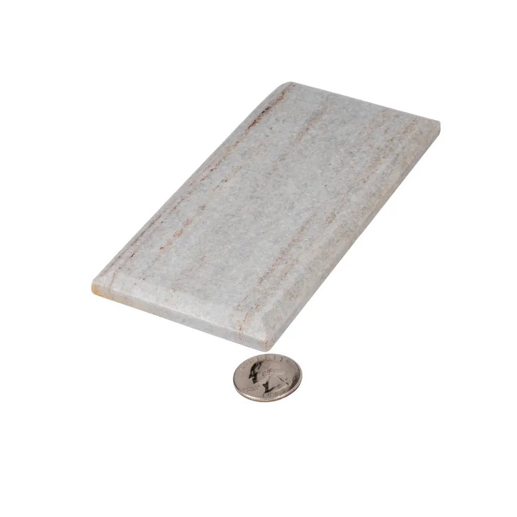 Wooden Beige 3x6 Polished Beveled Subway Crystal Sand Marble Tile (40 pack, 5 sq ft/case) by Apollo Tile
