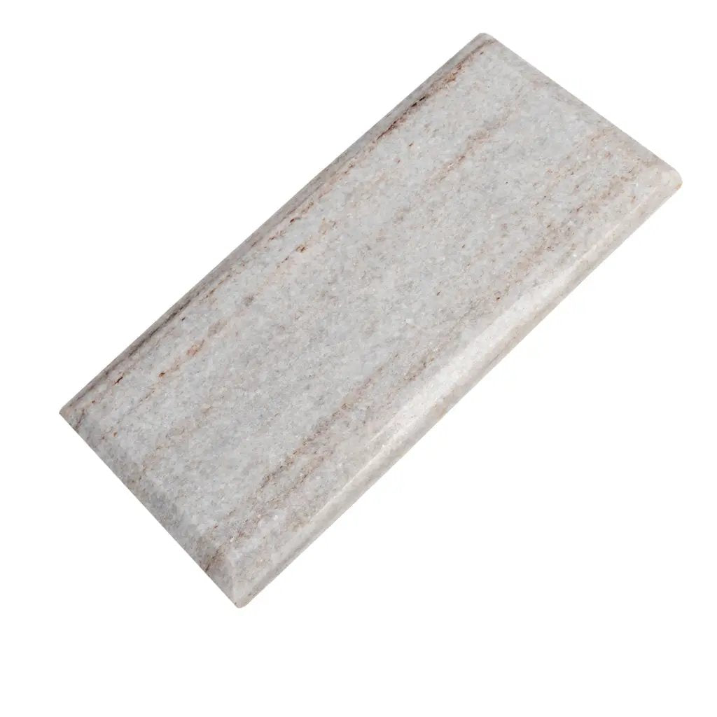 Wooden Beige 3x6 Polished Beveled Subway Crystal Sand Marble Tile (40 pack, 5 sq ft/case) by Apollo Tile