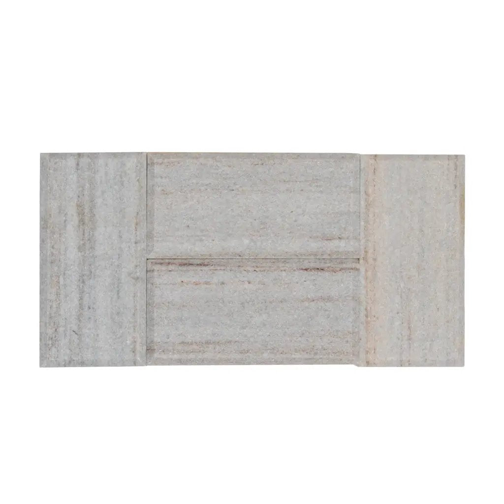 Wooden Beige 3x6 Polished Beveled Subway Crystal Sand Marble Tile (40 pack, 5 sq ft/case) by Apollo Tile