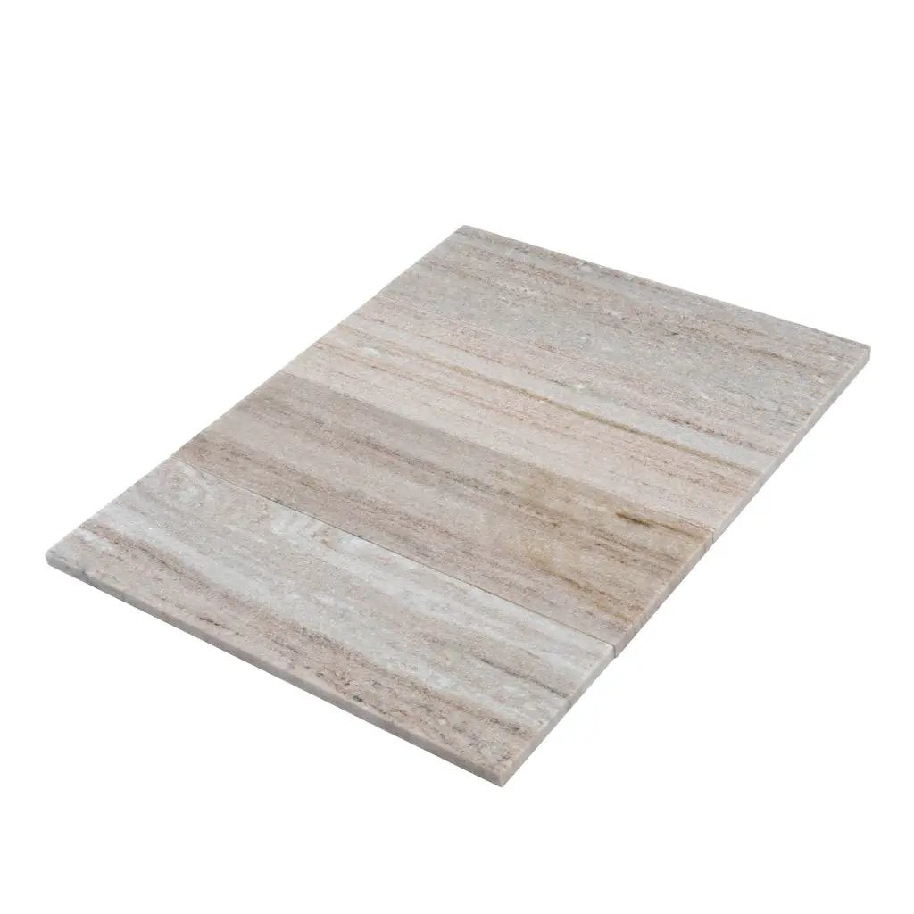 Wooden Beige 4x12 Honed Subway Crystal Sand Marble Tile (15 pack, 5 sq ft/case) by Apollo Tile