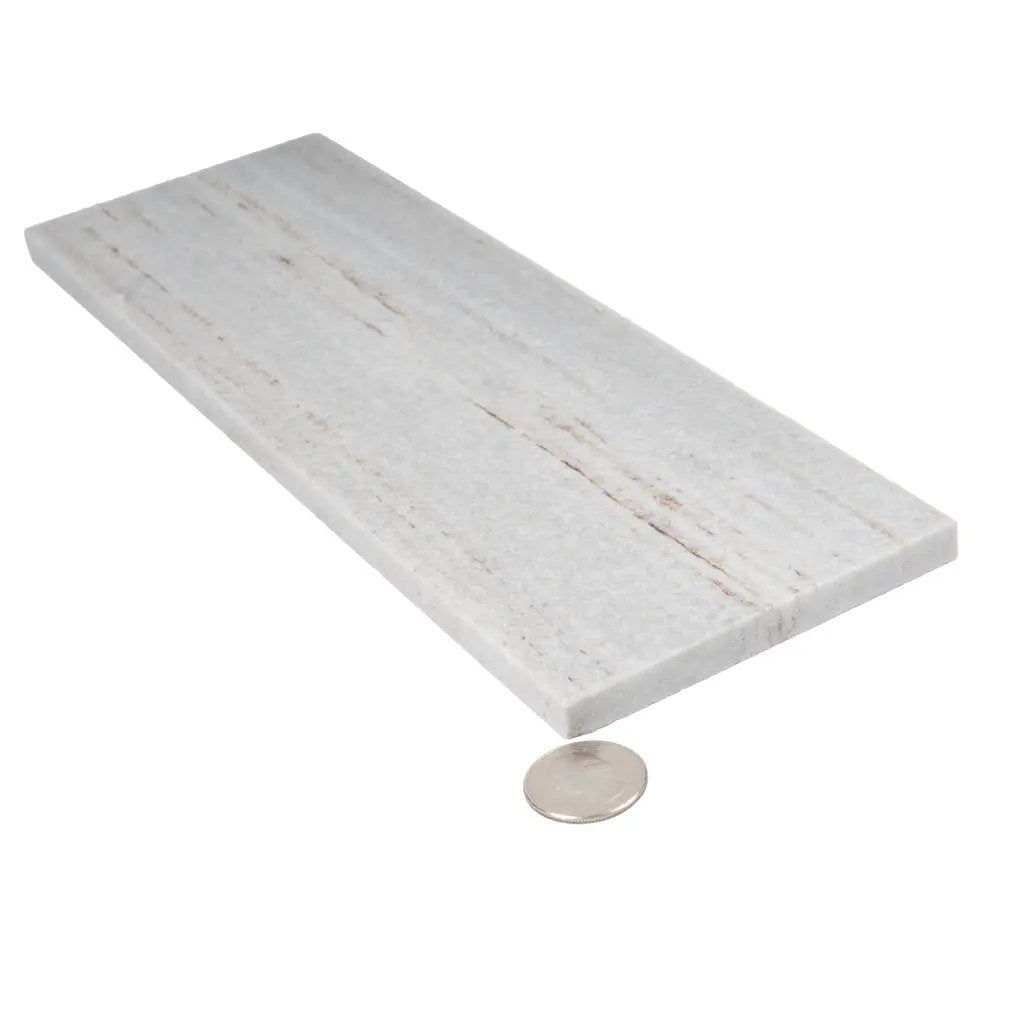 Wooden Beige 4x12 Polished Subway Crystal Sand Marble Tile (15 pack, 5 sq ft/case) by Apollo Tile