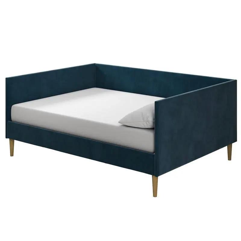 Full size Modern Navy Blue Upholstered Daybed by HomePacific