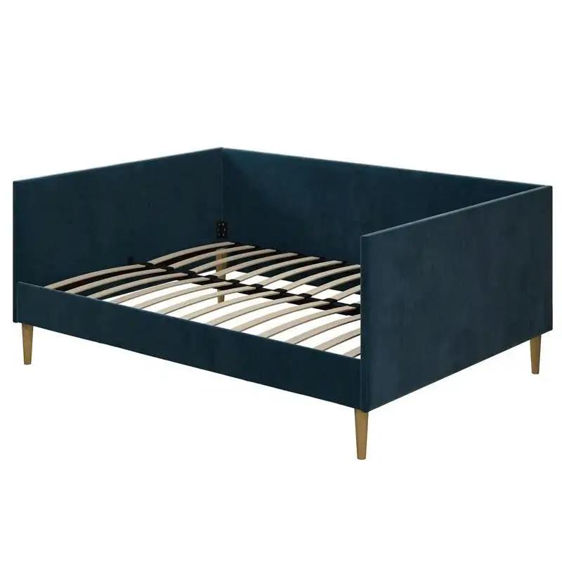 Full size Modern Navy Blue Upholstered Daybed by HomePacific