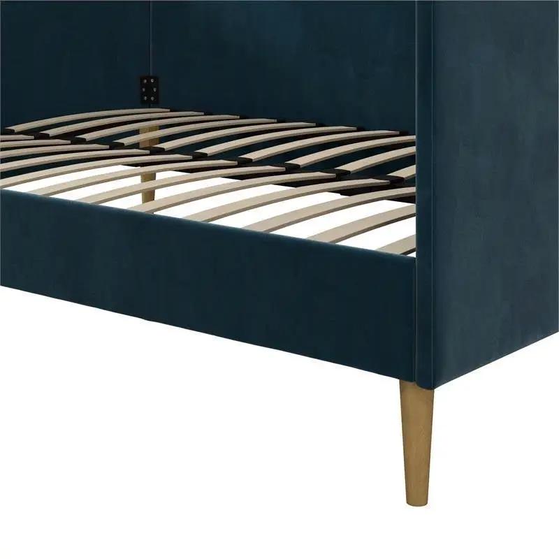 Full size Modern Navy Blue Upholstered Daybed by HomePacific