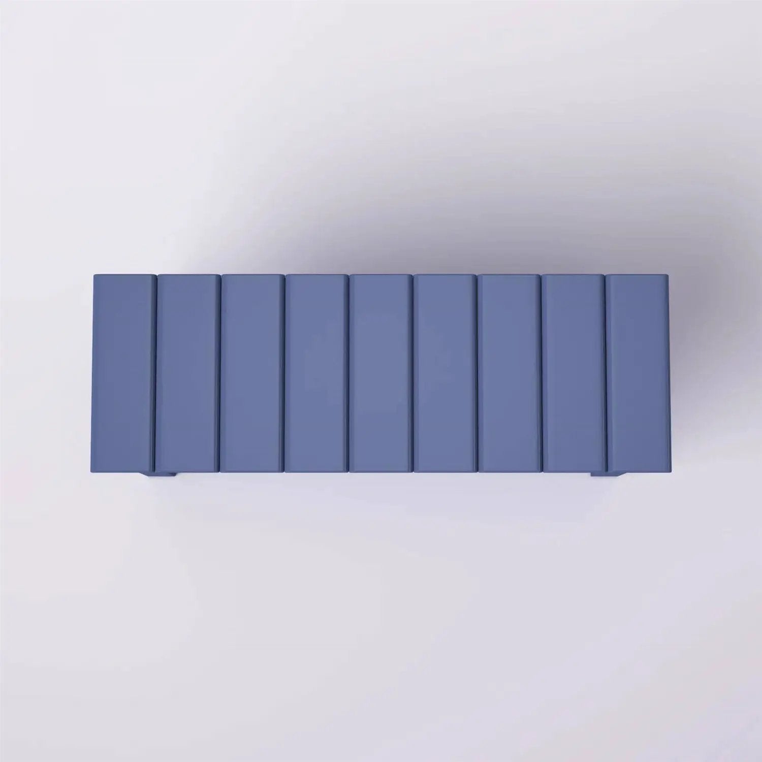 Blue Wood 2-Shelf Shoe Rack Storage Bench - 150 lbs. Weight Capacity by HomePacific