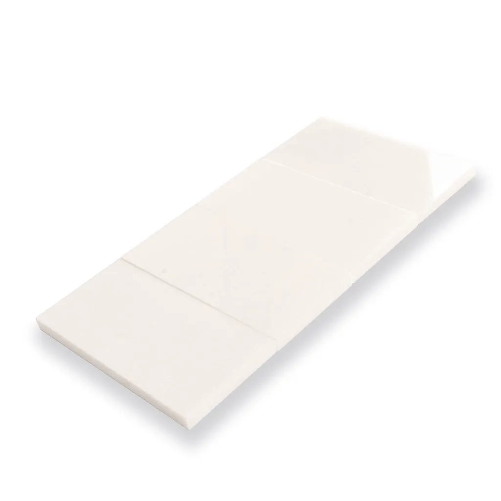 White 3x6 Polished Subway Thassos Marble Tile (40 pack, 5 sq ft/case) by Apollo Tile