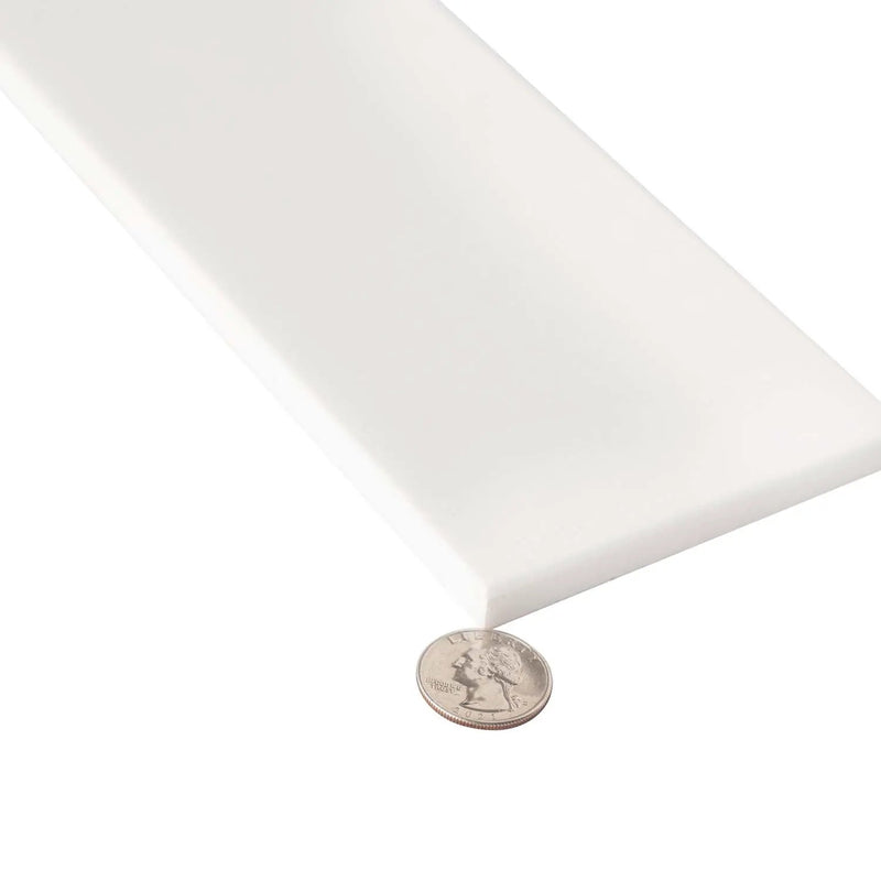 White 4x12 Honed Subway Thassos Marble Tile (15 pack, 5 sq ft/case) by Apollo Tile