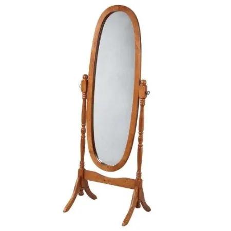Oval Cheval Mirror in Oak Finish by HomePacific