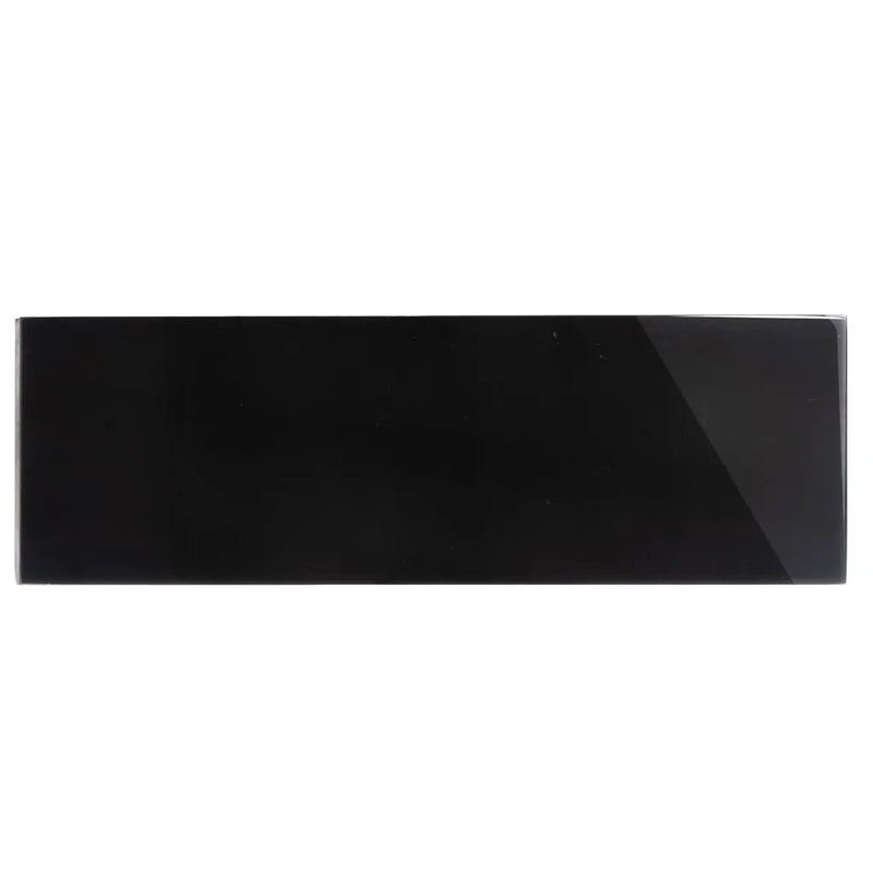 Eastern Black 4x12 Polished Subway Marble Tile (15 pack, 5 sq ft/case) by Apollo Tile