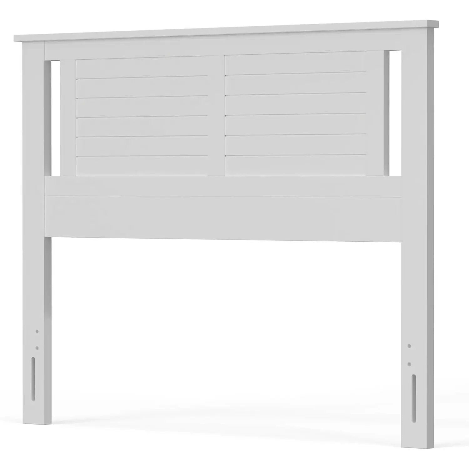 Full size Farmhouse Solid Wood Slatted Headboard in White Finish by HomePacific