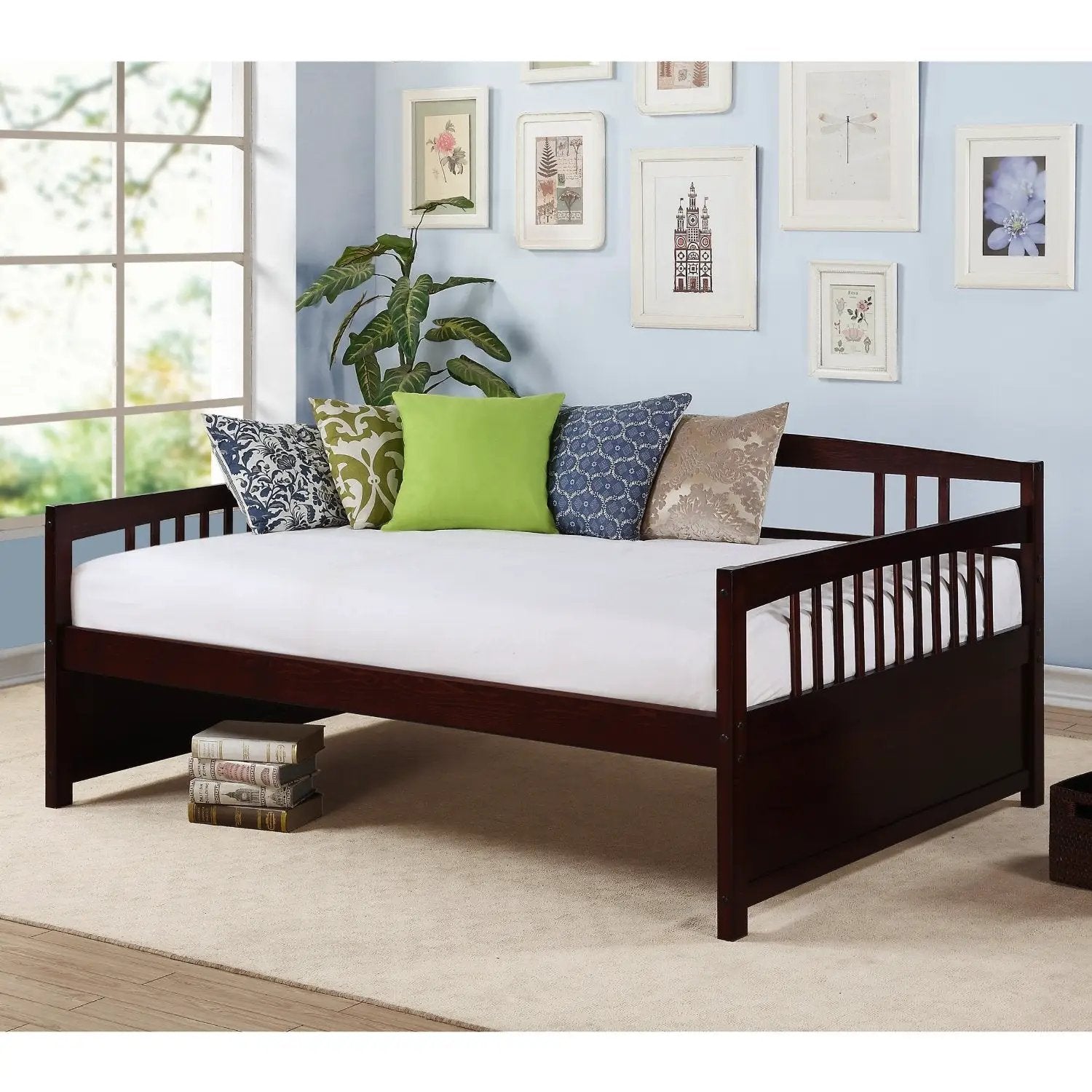 Full size Contemporary Daybed in Espresso Wood Finish by HomePacific
