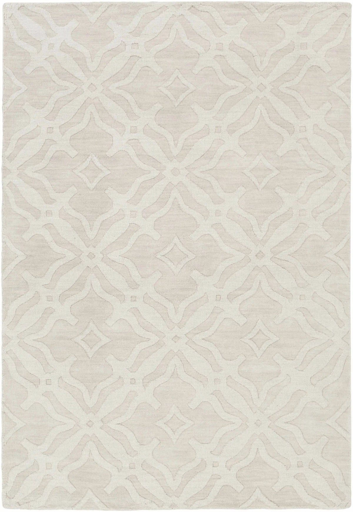 Fyffe Embossed Beige Wool Area Rug, photo 17 of 17