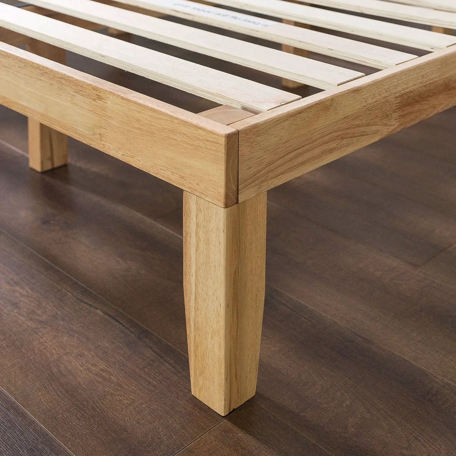 Full size Solid Wood Platform Bed Frame in Natural Finish by HomePacific