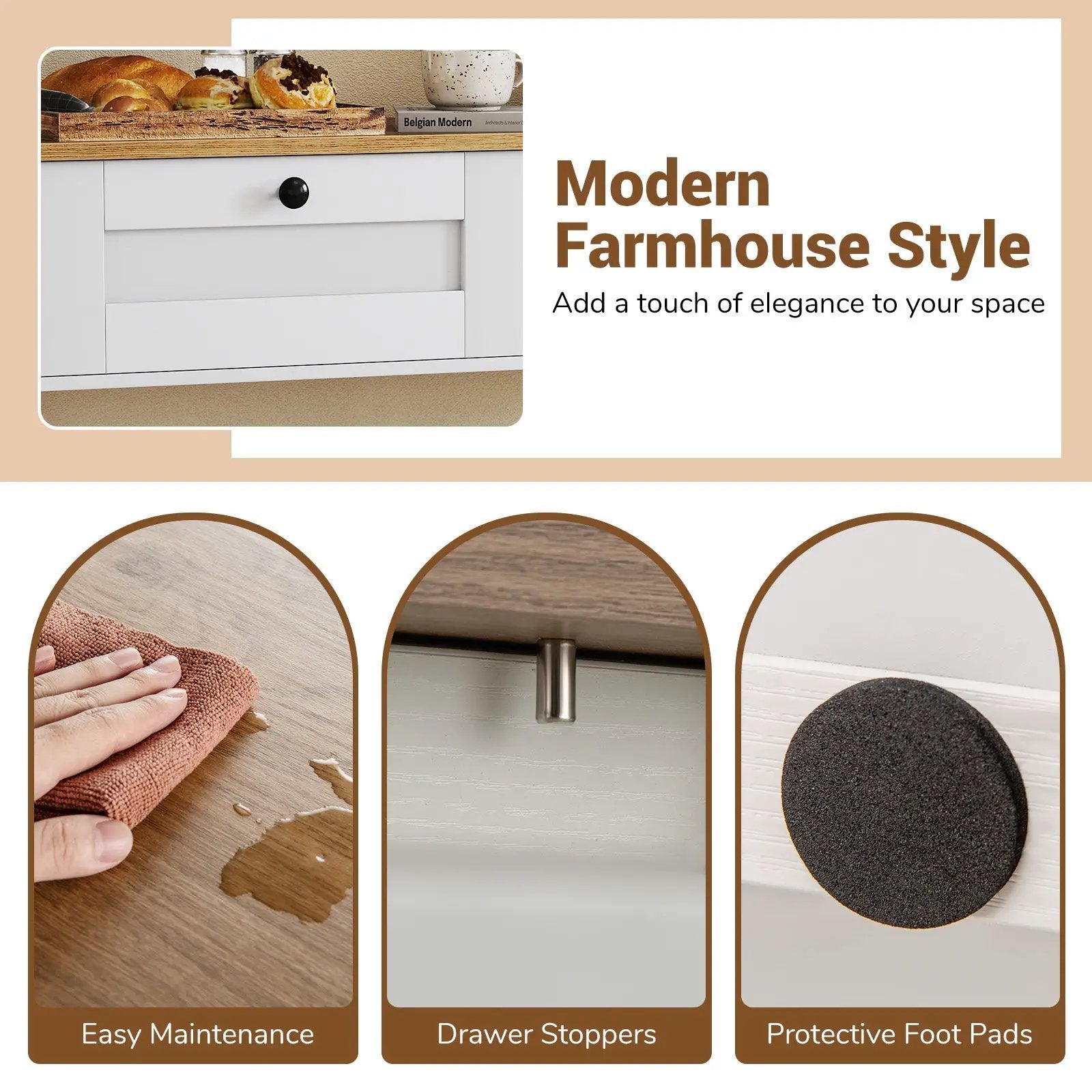 Farmhouse Console Table with 2 Drawers 42 inch Long Narrow Entryway Table by DirectDeals