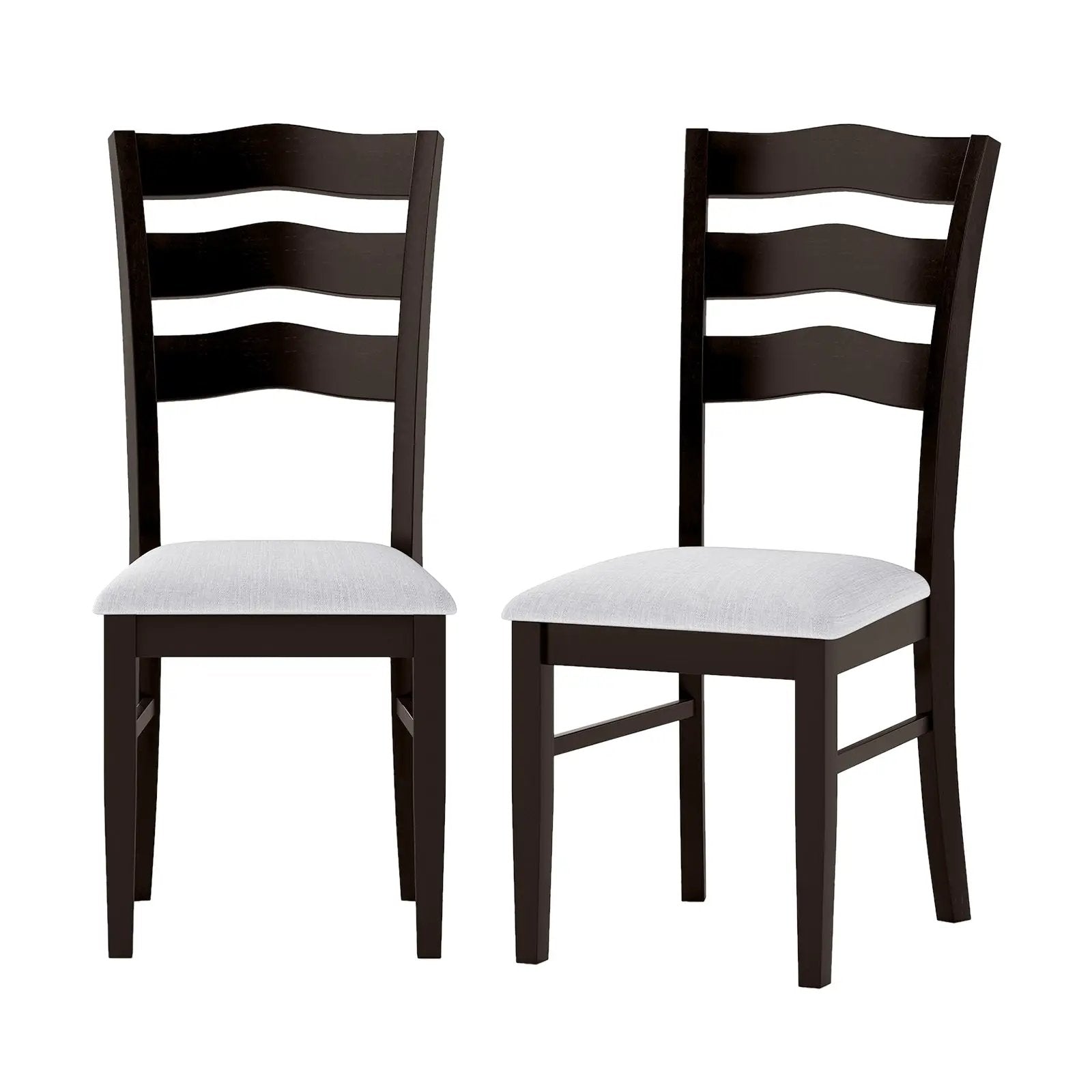 Farmhouse Dining Chairs Set of 2 Modern Kitchen Chairs with Elegant Hollowed backrest-Gray by DirectDeals
