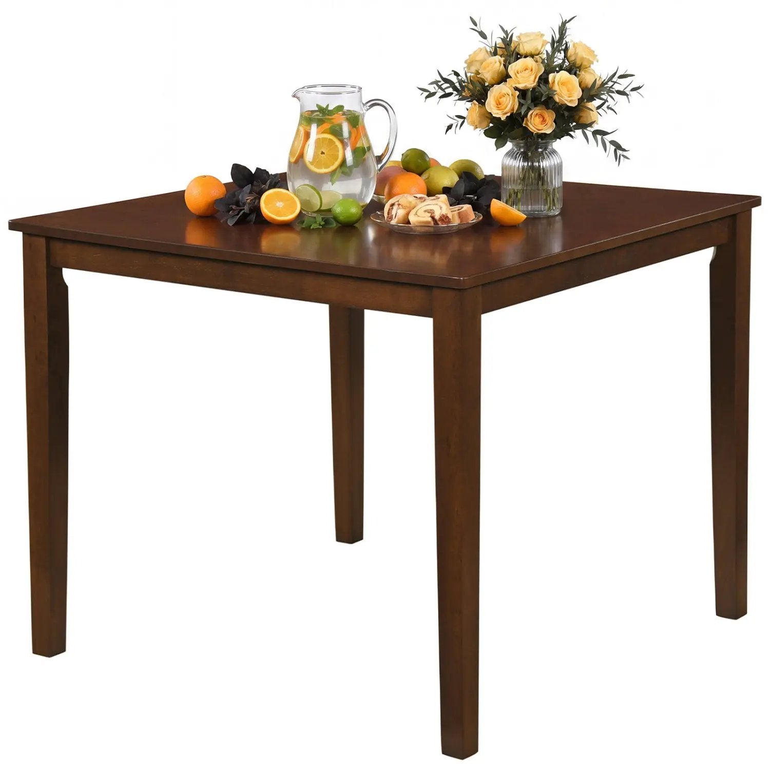 Farmhouse Dining Table for 4 People 35 Inches Square Kitchen Table by DirectDeals