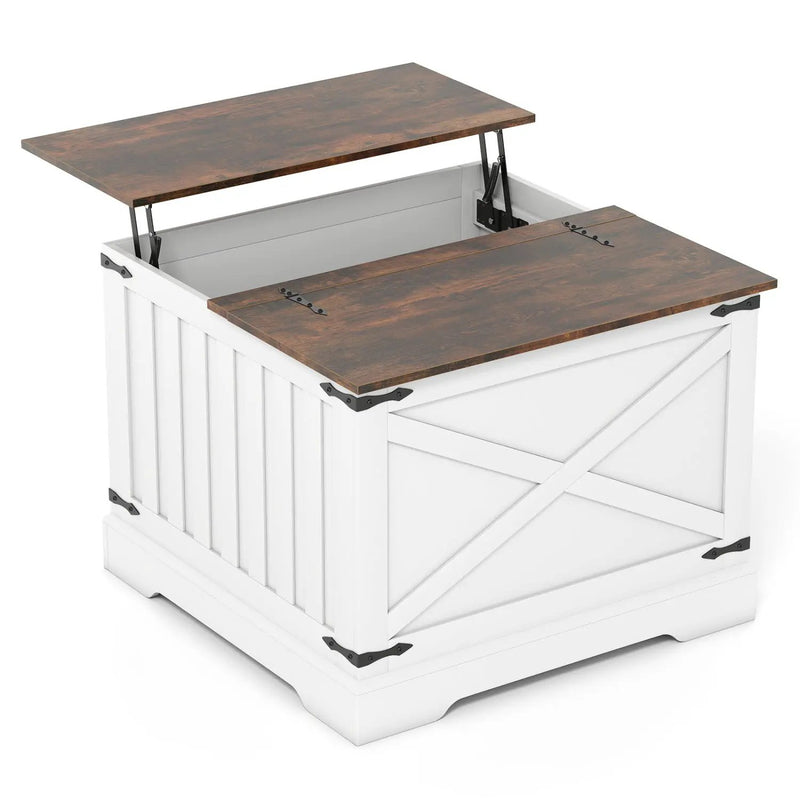 Farmhouse Lift Top Coffee Table with Hidden Storage Compartment by DirectDeals