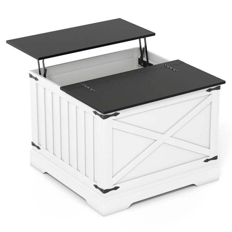 Farmhouse Lift Top Coffee Table with Hidden Storage Compartment by DirectDeals