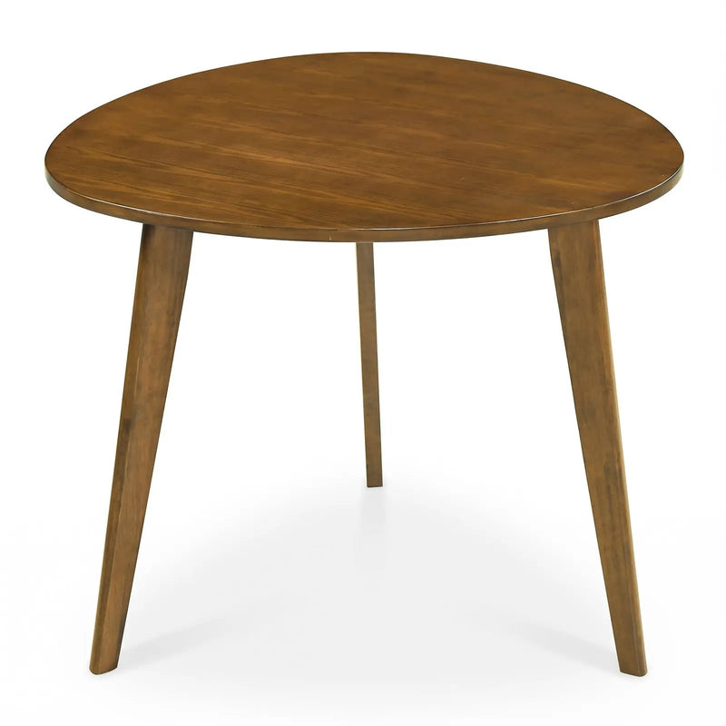 Farmhouse Wooden Round Dining Table for 4-Walnut by DirectDeals