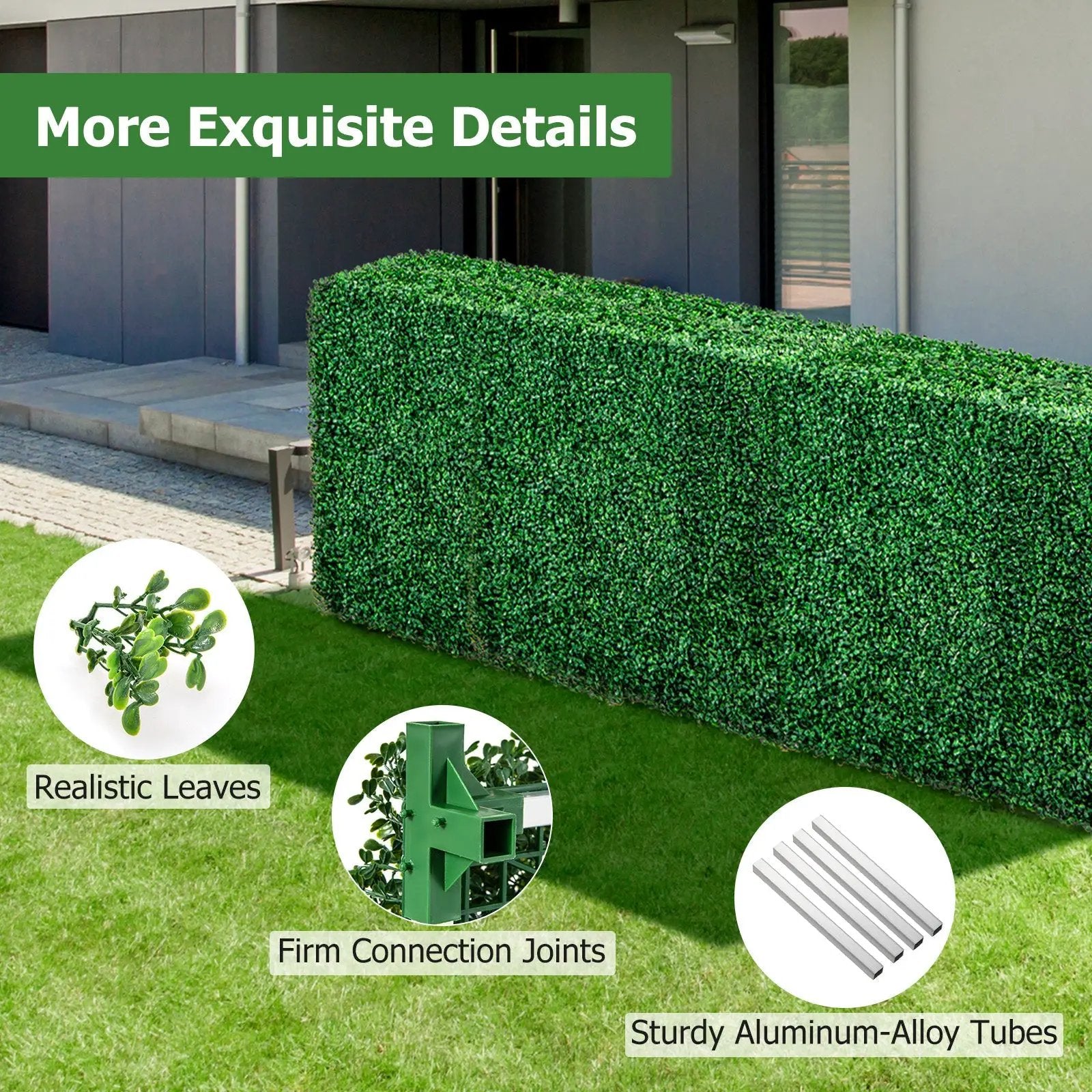 Faux Greenery Room Divider Decorative Privacy Screen Fence Hedge Wall by DirectDeals