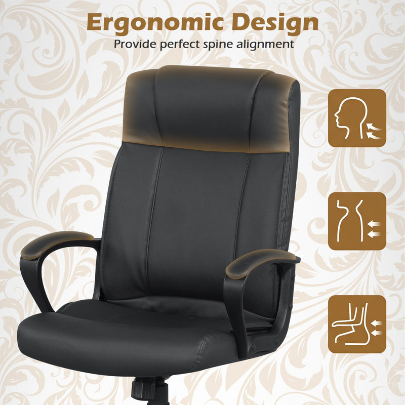 Ergonomic Office Chair with Rocking Function - Faux Leather by DirectDeals