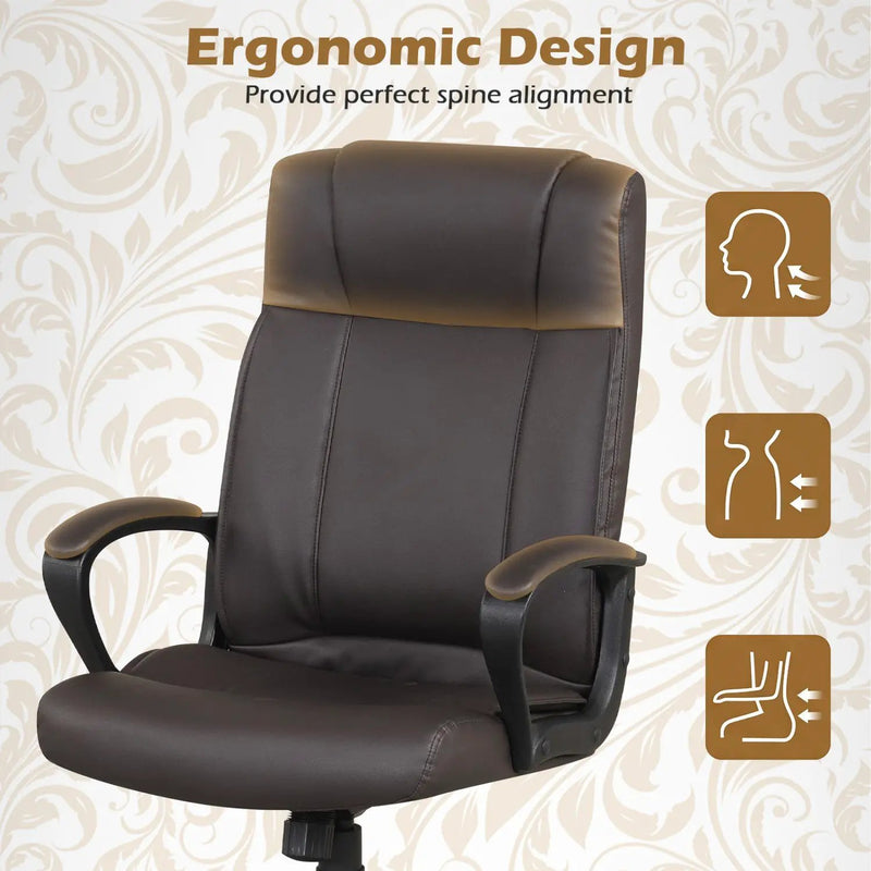 Ergonomic Office Chair with Rocking Function - Faux Leather by DirectDeals