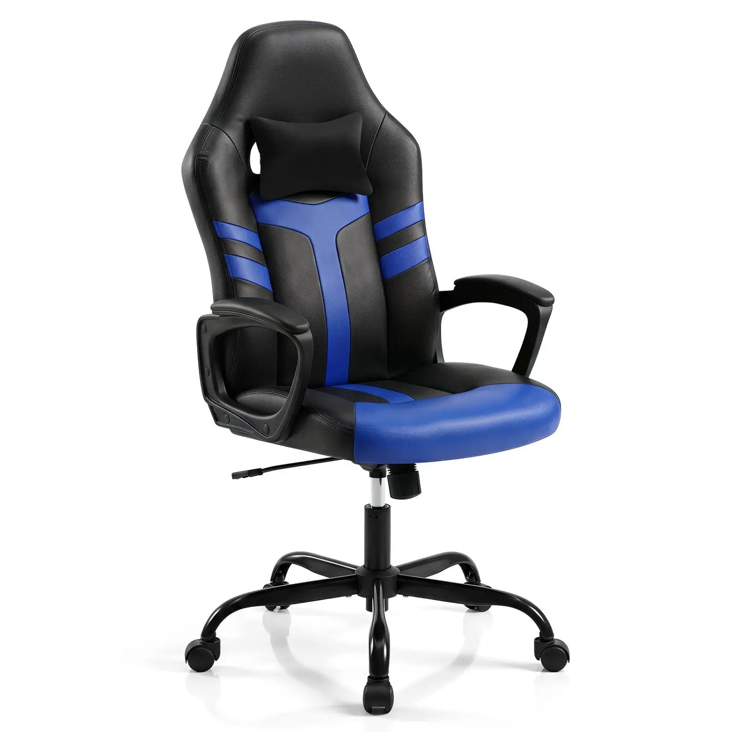 Ergonomic Gaming Chair with Removable Head Pillow & Rocking by DirectDeals
