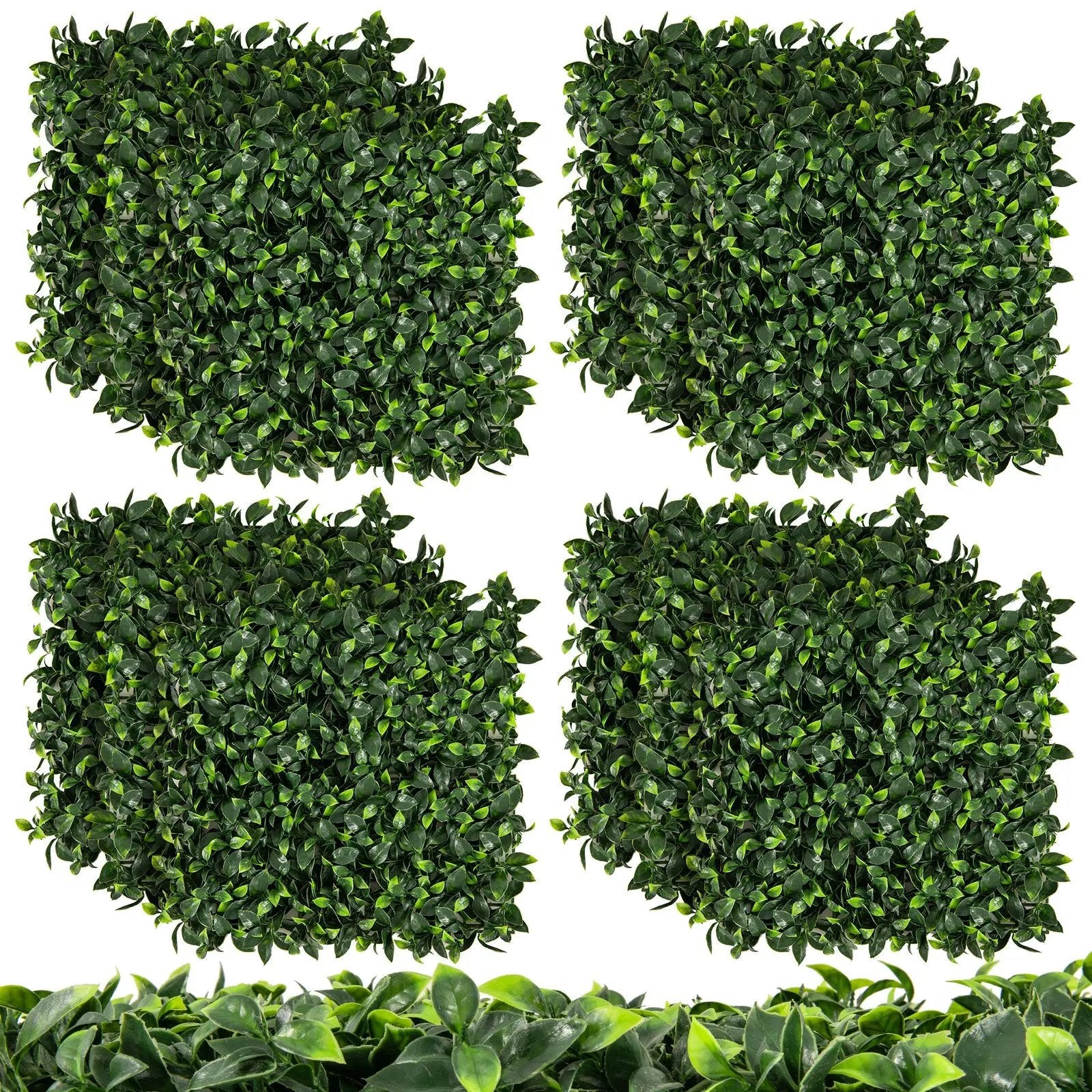 12 Pieces 20 x 20 Inch Artificial Topiary Gardenia Shrub Grass Panels by DirectDeals