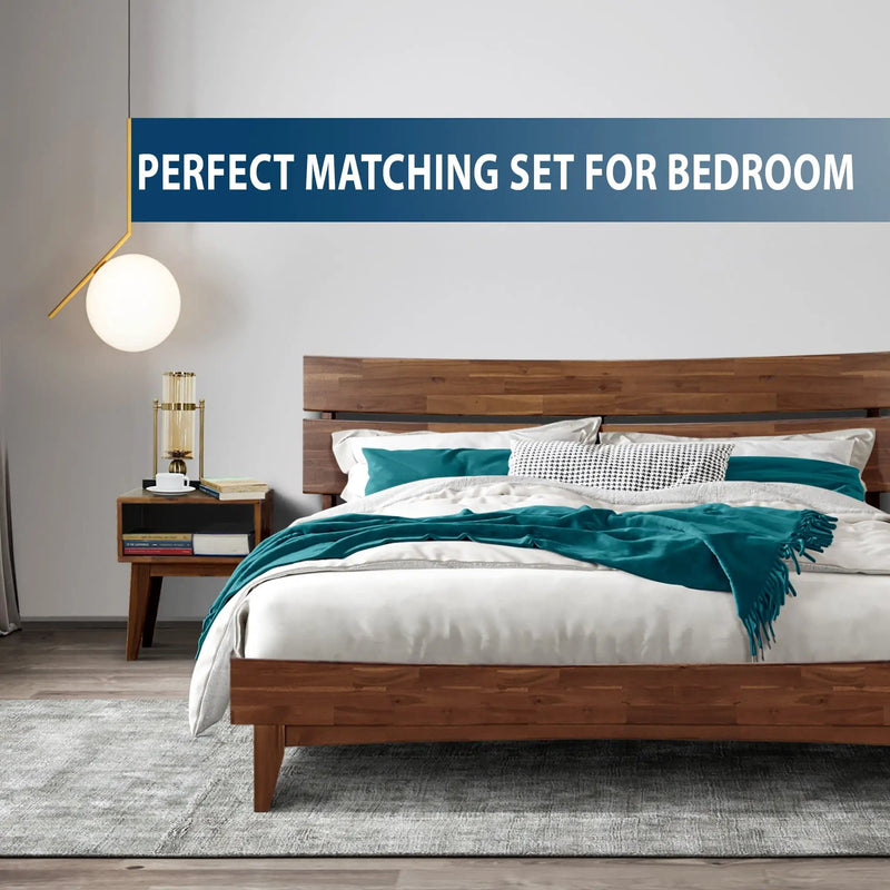 Aurora Solid Wood Bed Frame by Megsu