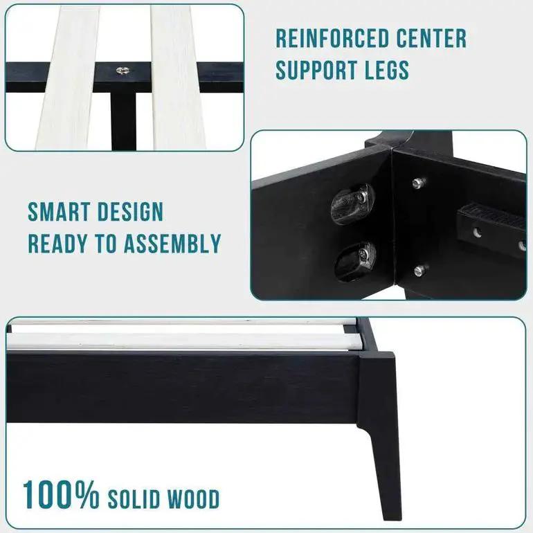 Callisto Solid Wood Bed Frame by Megsu